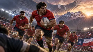 Deportes Chile · Rugby: Avance con el balón y el cóndor sobre la cordillera.